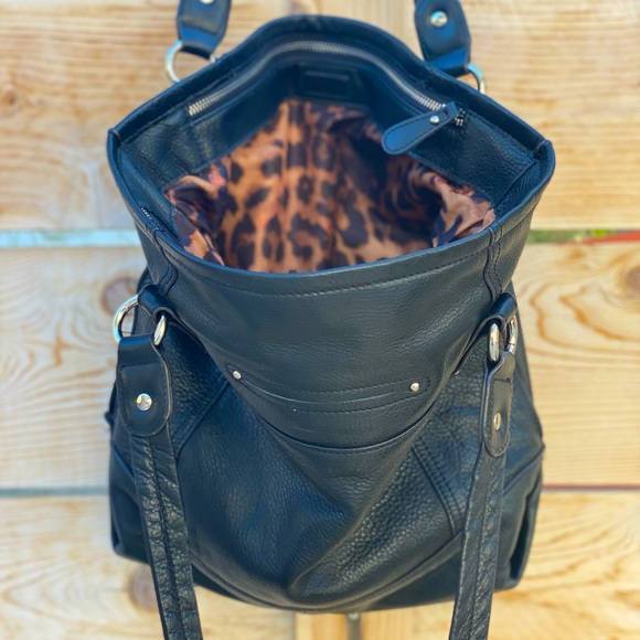 SOLD❣️MAKOWSKI BLACK SHOULDER LG BAG SOFT LEATHER - Picture 2 of 11